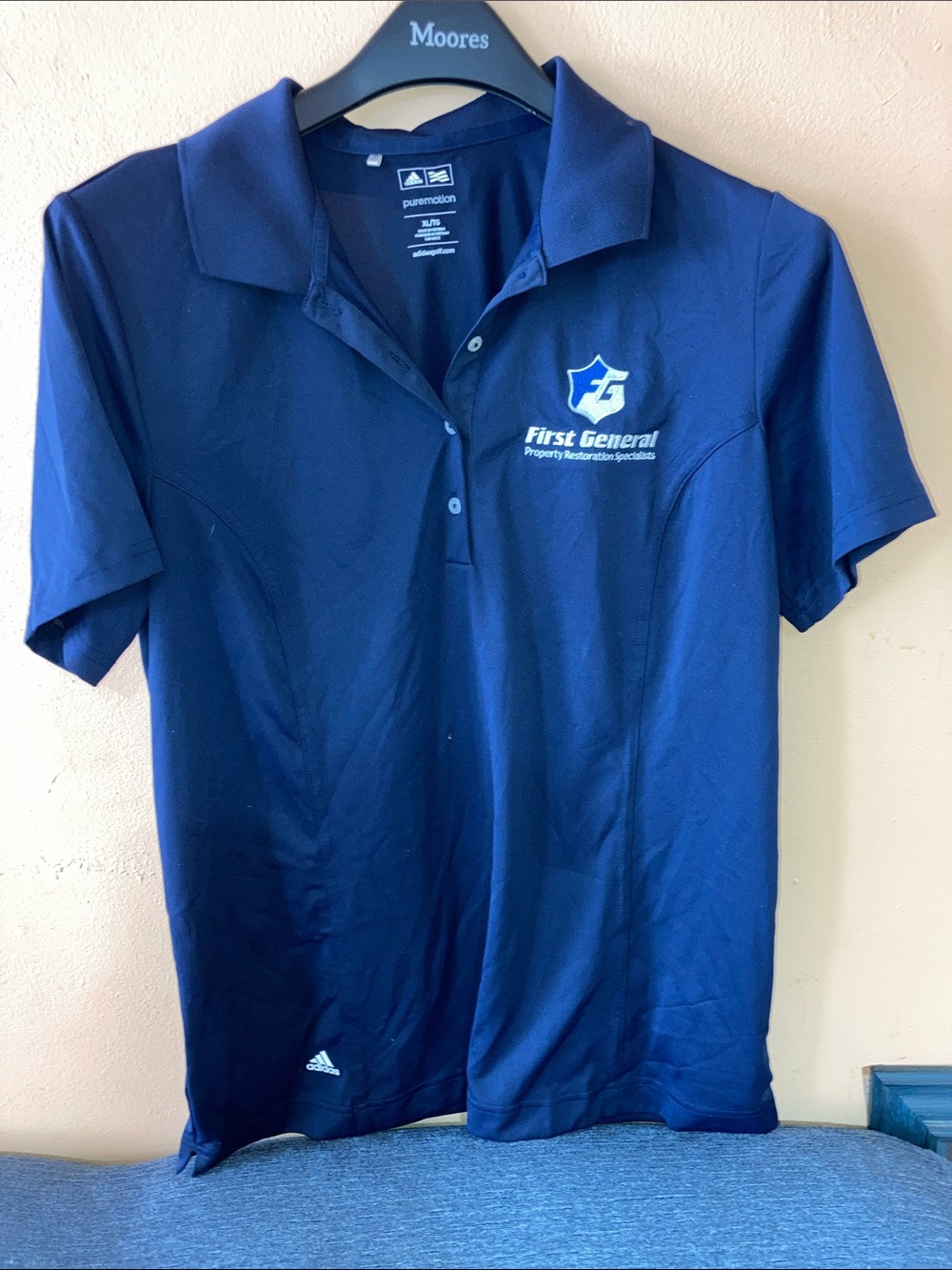 adidas Navy Blue First General Polo Shirt